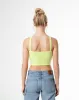 Crop top slim rib algodón verde mujer sold by Gef