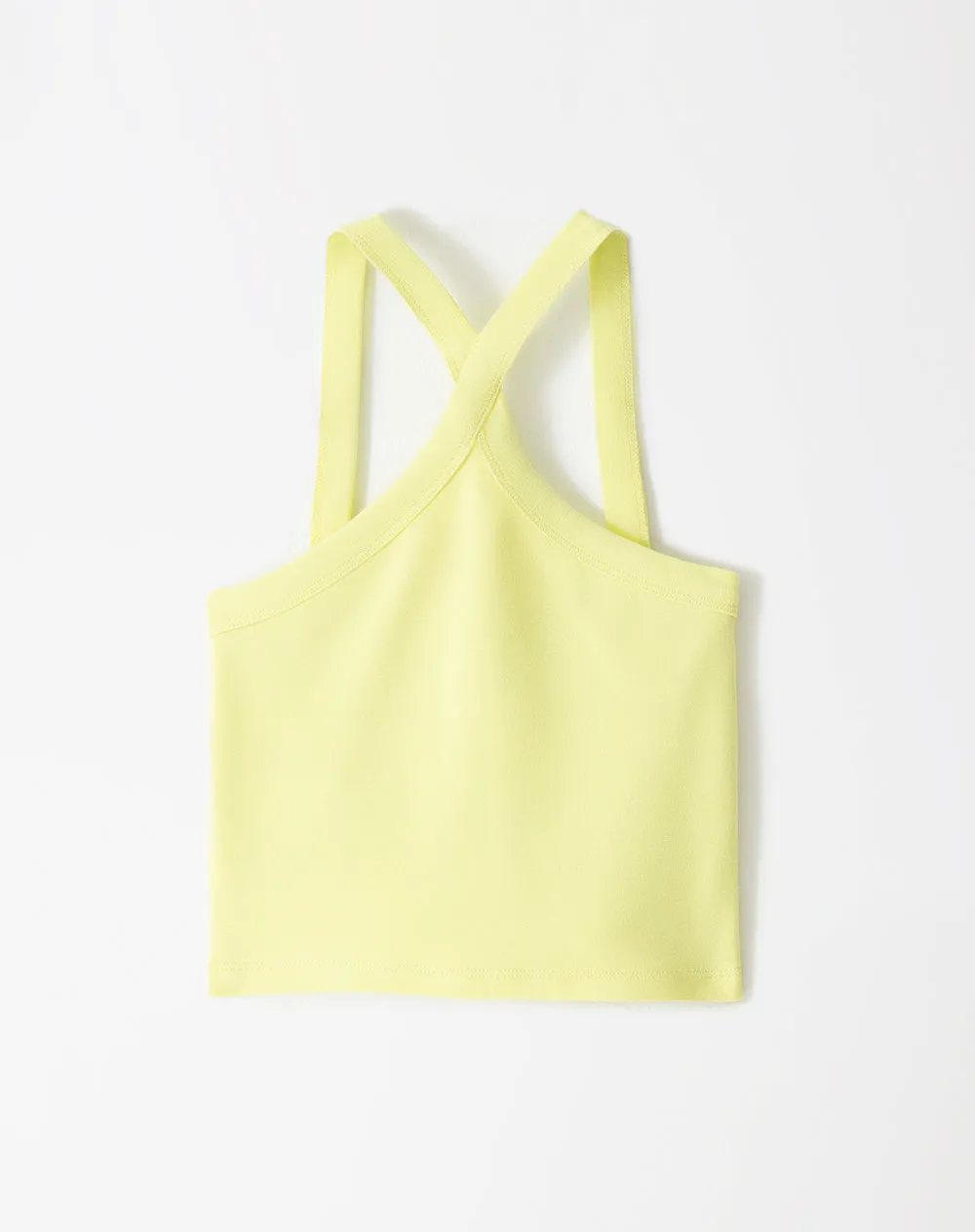 Crop top slim rib algodón verde mujer sold by Gef product image thumbnail 5