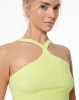 Crop top slim rib algodón verde mujer sold by Gef
