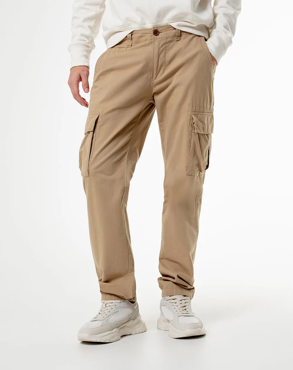 Pantalón cargo slim algodón café hombre sold by Gef product image thumbnail 3