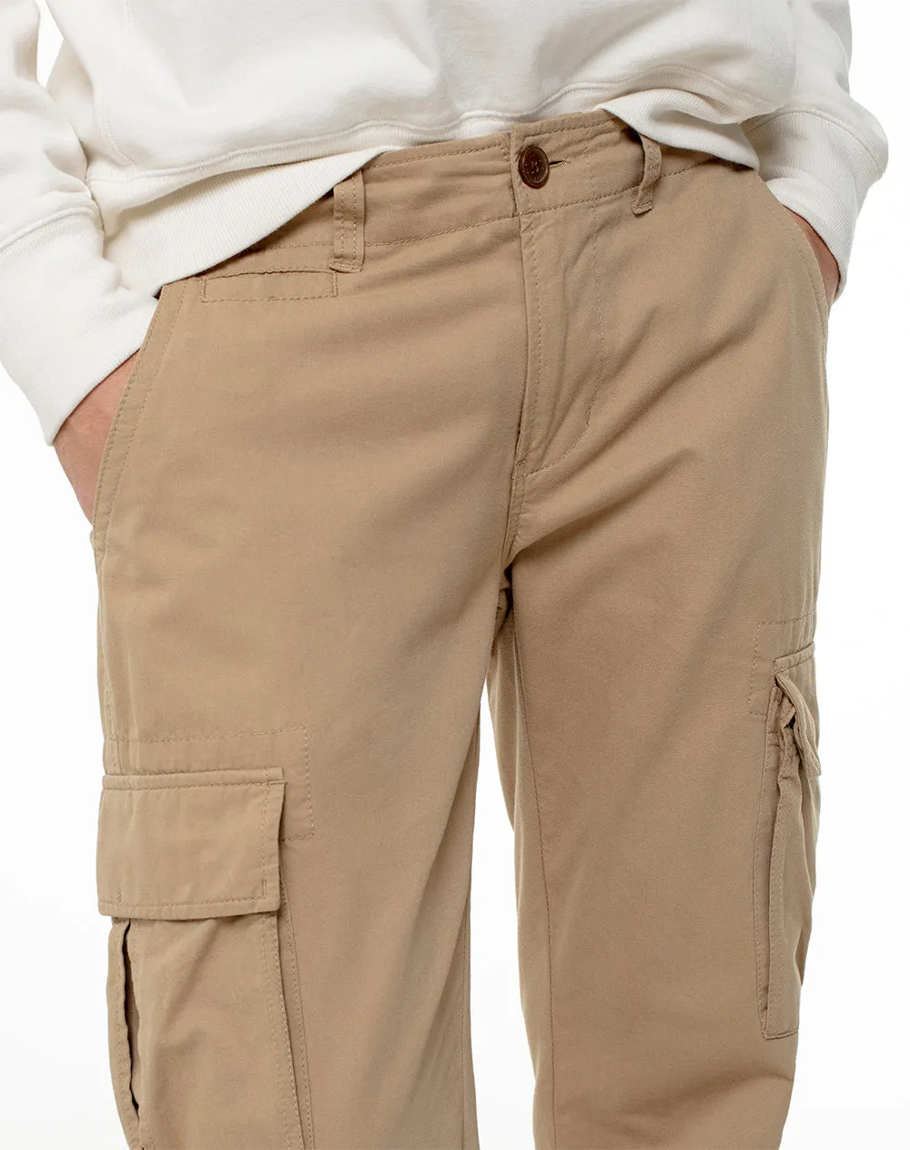 Pantalón cargo slim algodón café hombre sold by Gef product image thumbnail 4