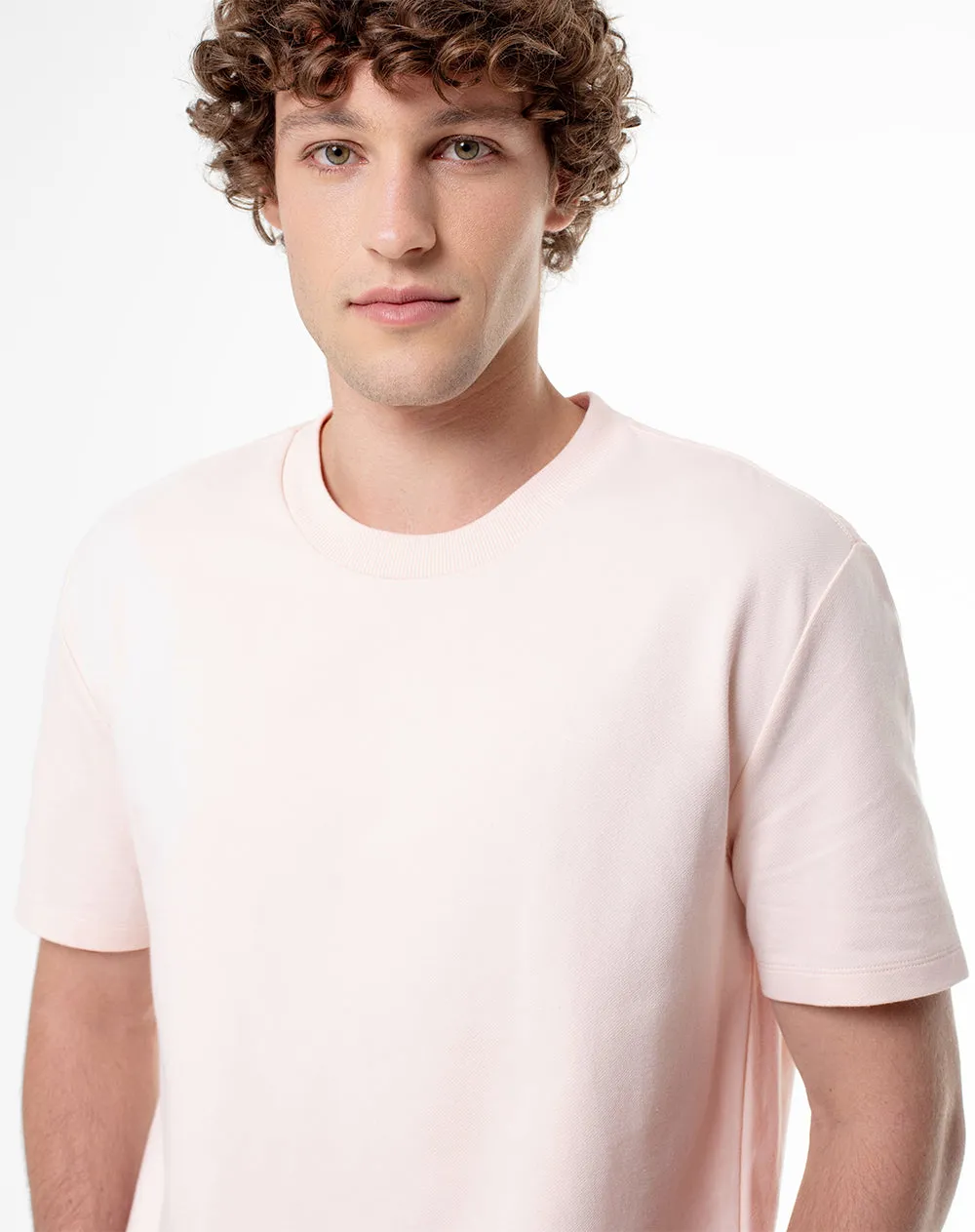 Camiseta oversized algodón rosa hombre sold by Gef