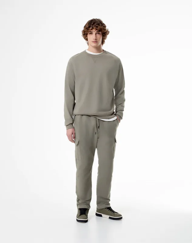 Jogger regular fit tiro medio verde sold by Gef