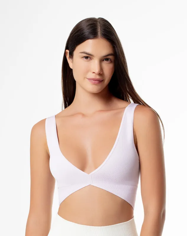 Top deportivo soporte medio seamless multifuncional lila sold by Gef