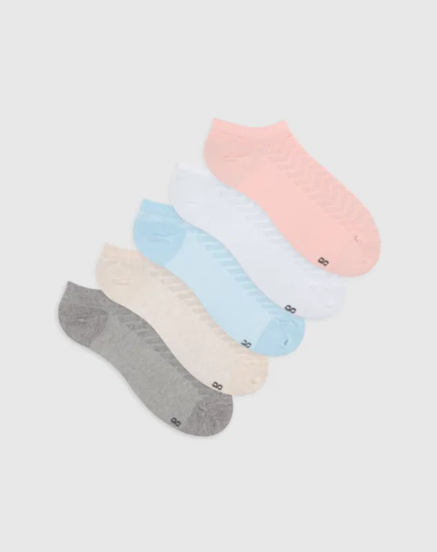 Medias para mujer tobilleras cortas algodón pack x5unds surtidas sold by Gef