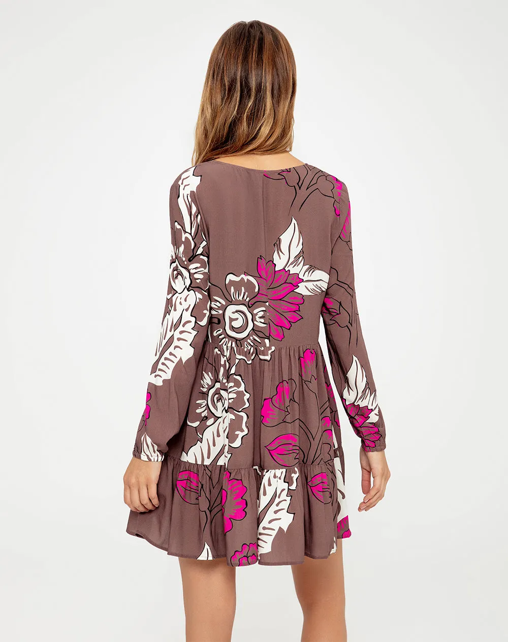 Vestido corto cafe estampado sold by Gef product image thumbnail 2