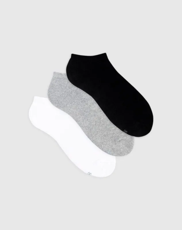 Medias mujer tobillera corta algodón pack x3 surtido sold by Gef