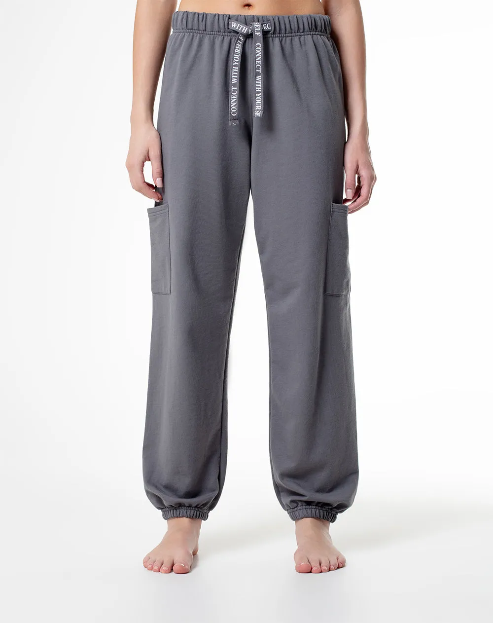 Jogger tiro medio algodón gris mujer sold by Gef product image thumbnail 3