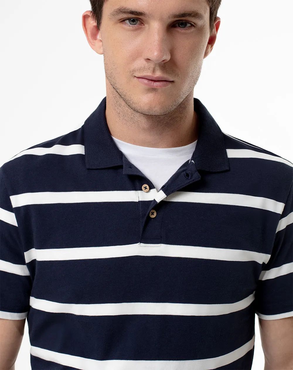 Polo slim fit azul con rayas sold by Gef product image thumbnail 3
