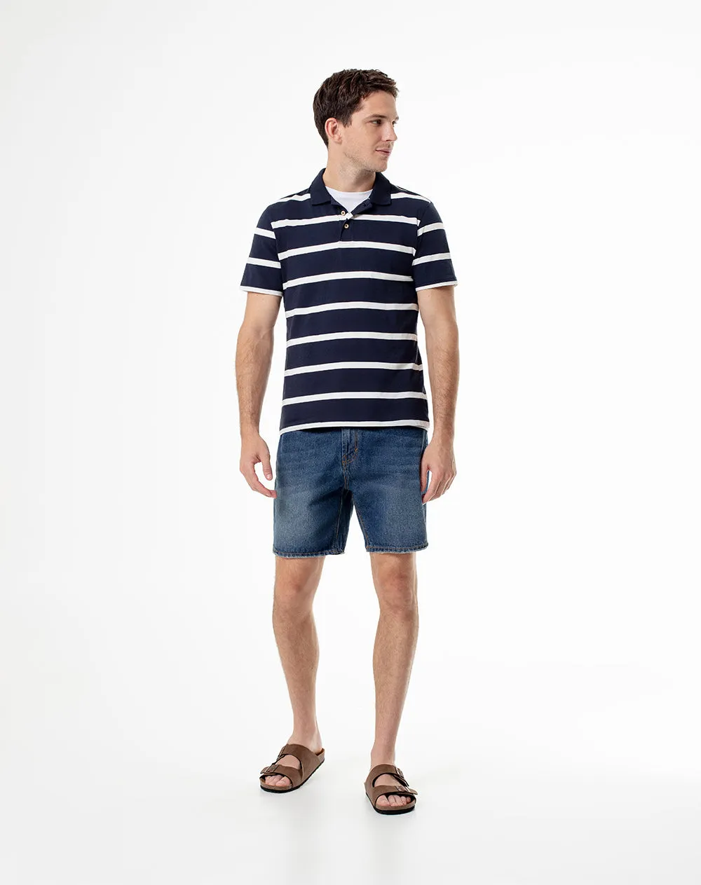 Polo slim fit azul con rayas sold by Gef product image thumbnail 4