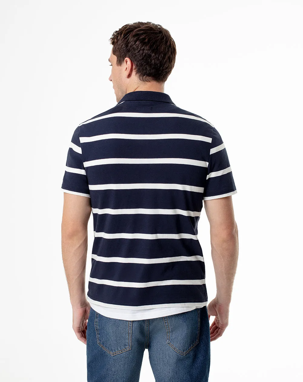 Polo slim fit azul con rayas sold by Gef product image thumbnail 2