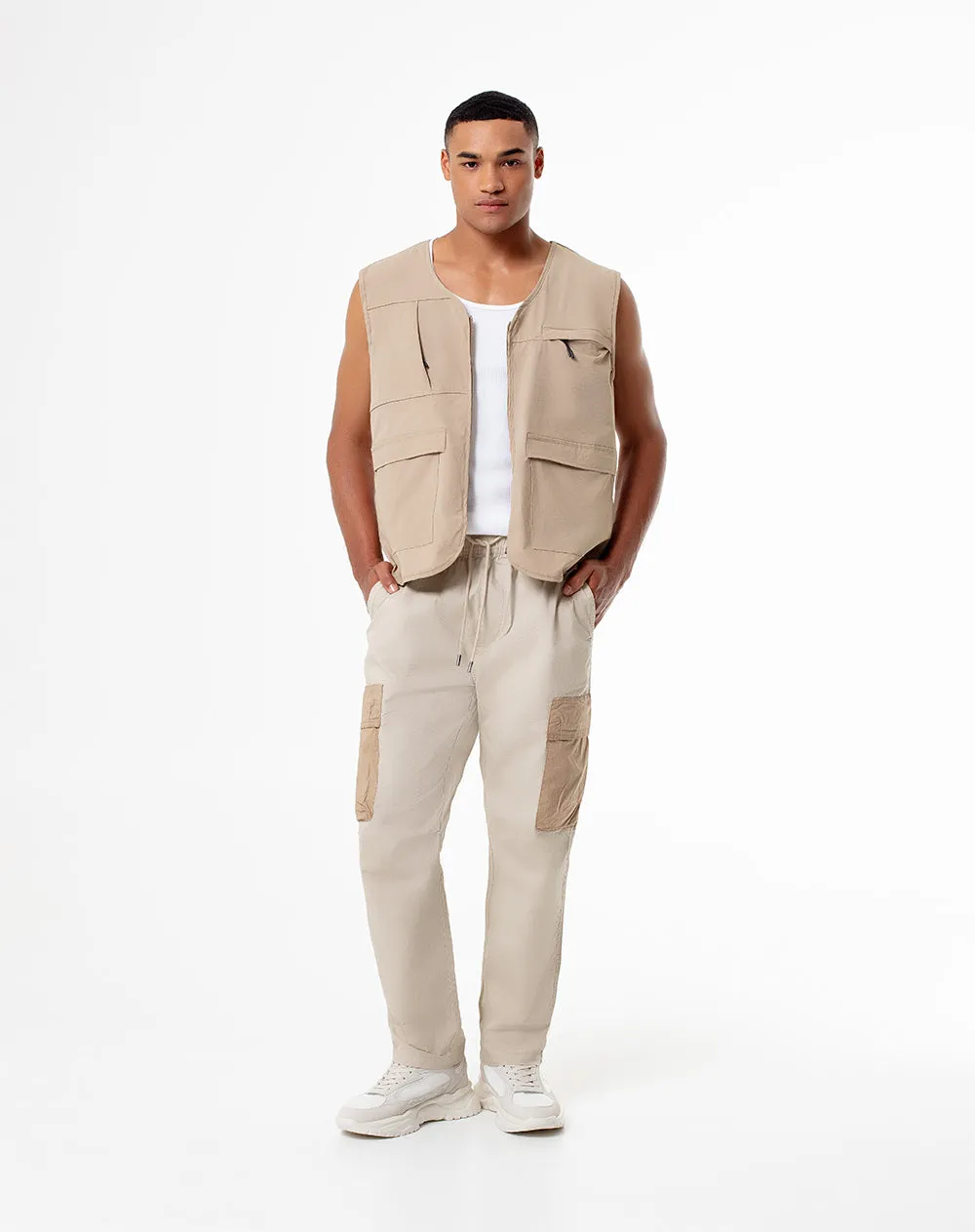 Chaleco regular fit sin capucha habano sold by Gef product image thumbnail 4