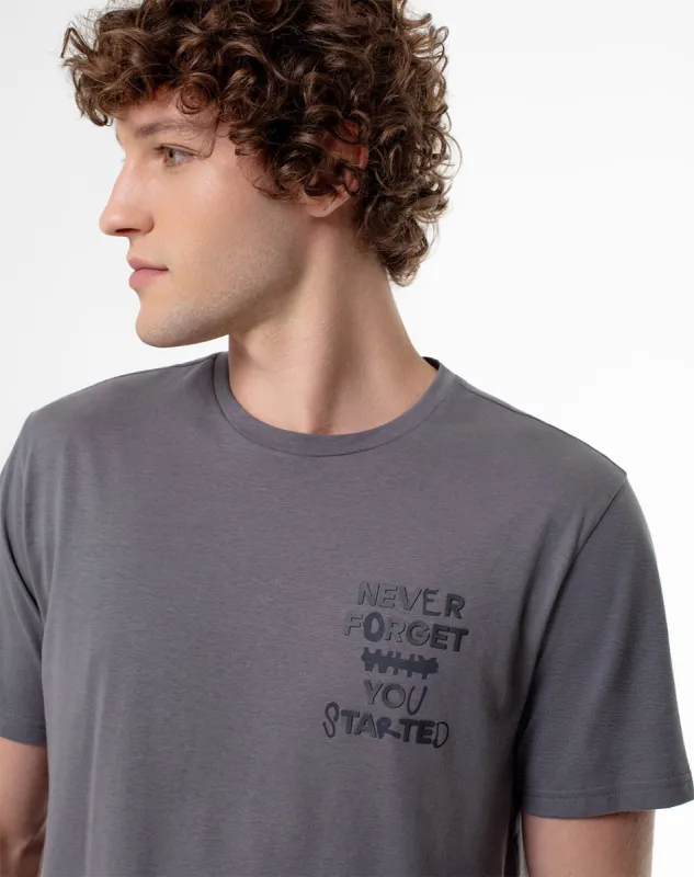 Camiseta oversized fit manga corta gris sold by Gef