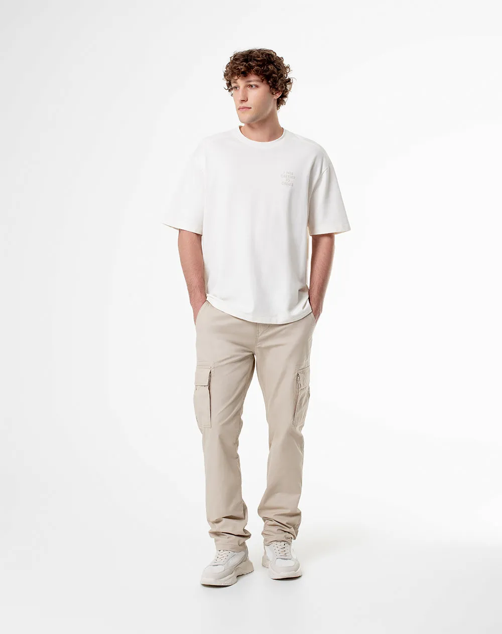 Pantalón cargo slim algodón habano hombre sold by Gef