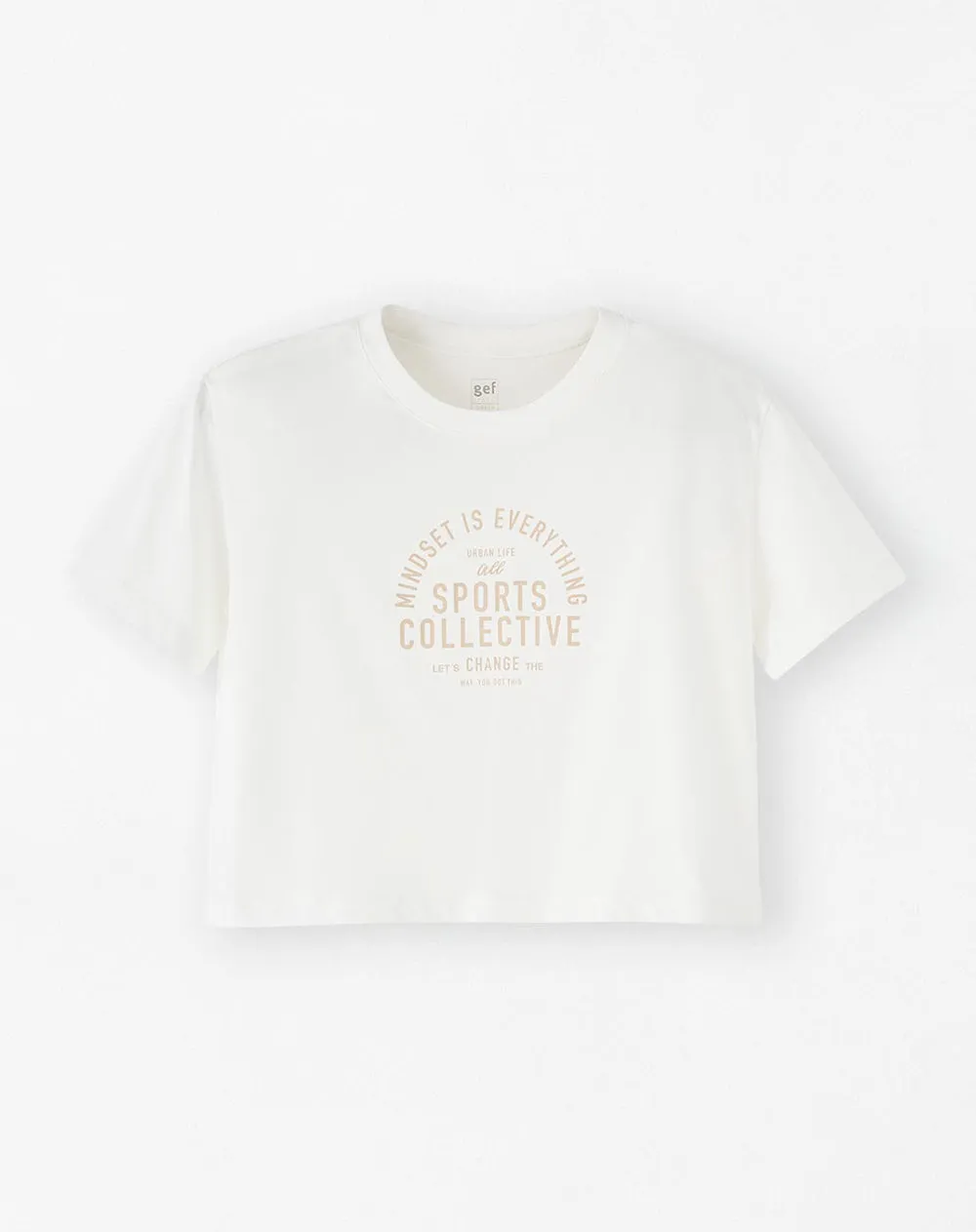 Camiseta crop regular algodón blanca mujer sold by Gef product image thumbnail 5