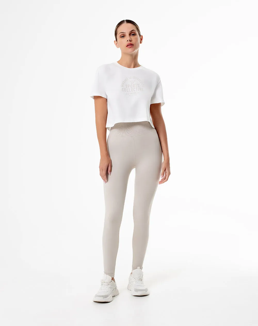 Camiseta crop regular algodón blanca mujer sold by Gef product image thumbnail 4