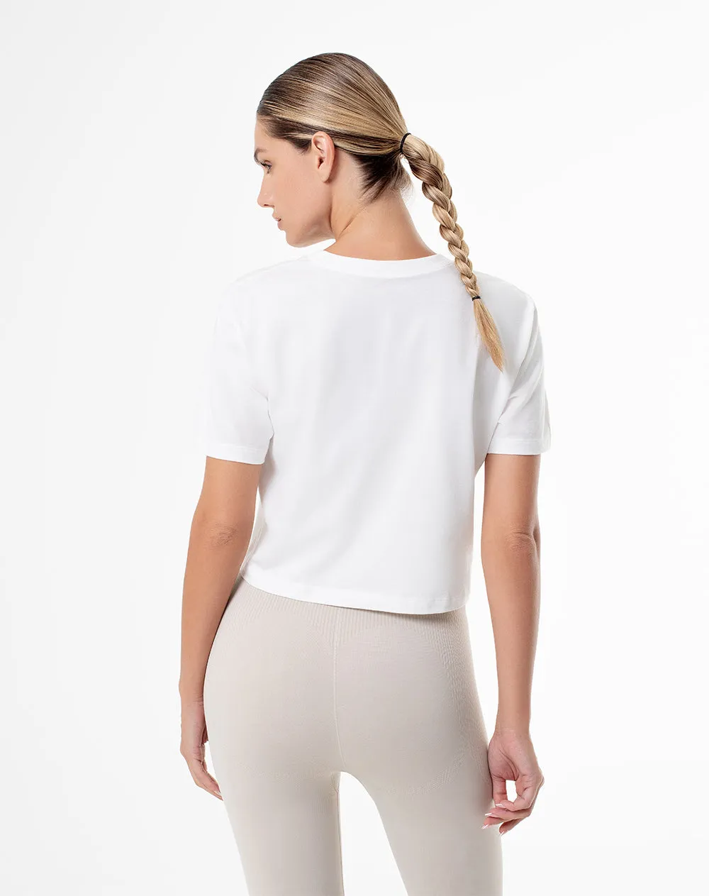 Camiseta crop regular algodón blanca mujer sold by Gef product image thumbnail 2