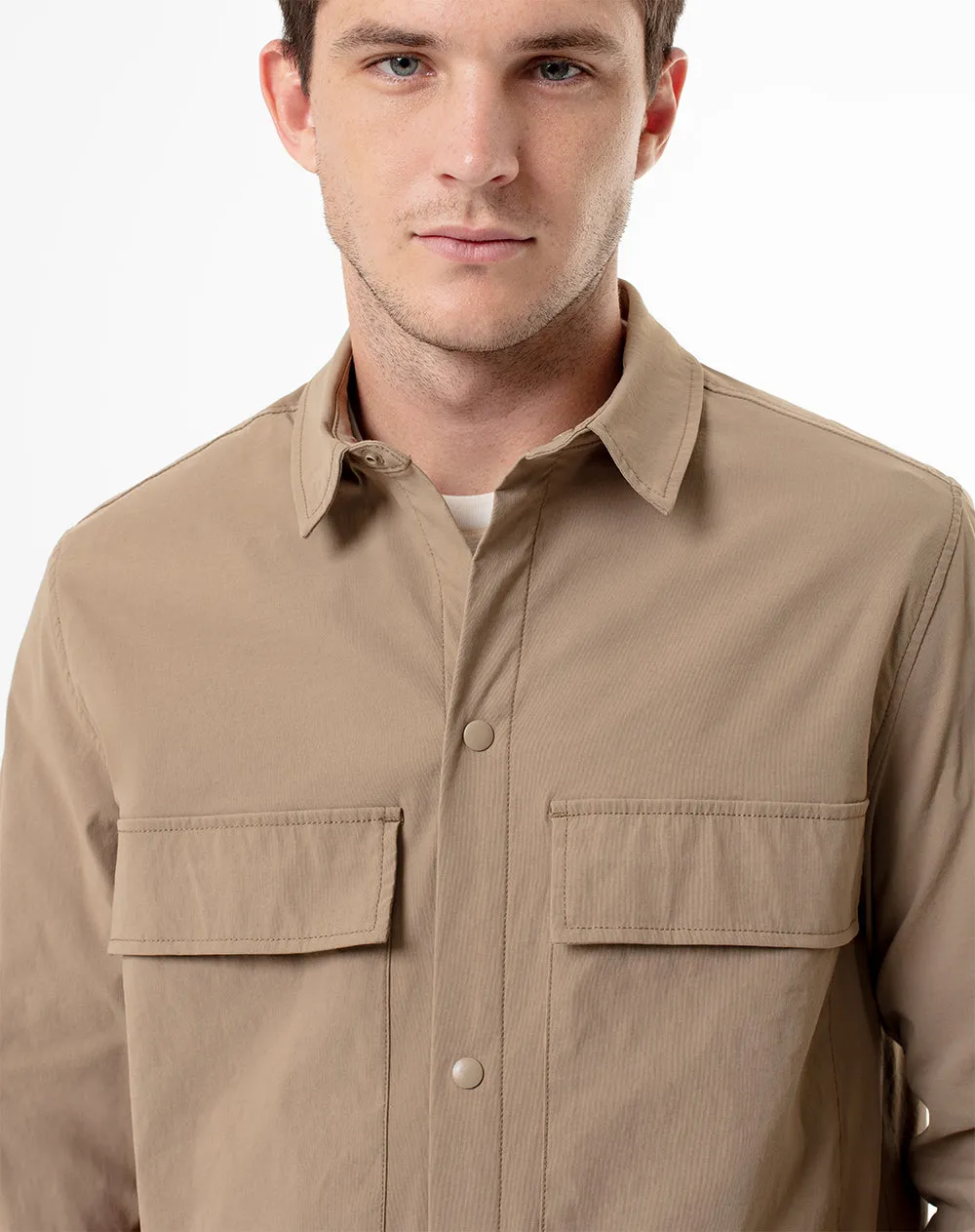 Camisa oversized fit manga larga habana sold by Gef product image thumbnail 3