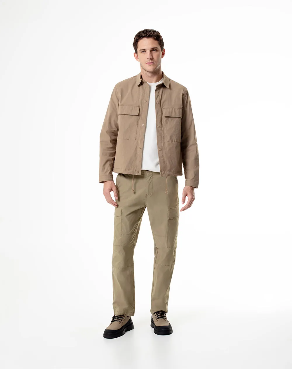 Camisa oversized fit manga larga habana sold by Gef product image thumbnail 4