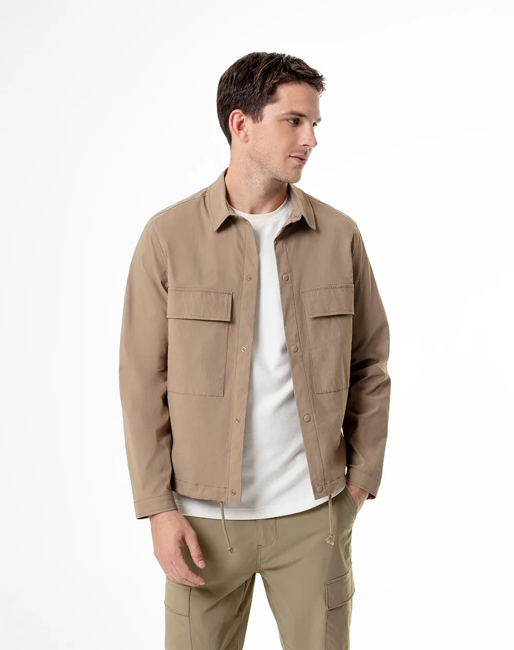 Camisa oversized fit manga larga habana sold by Gef