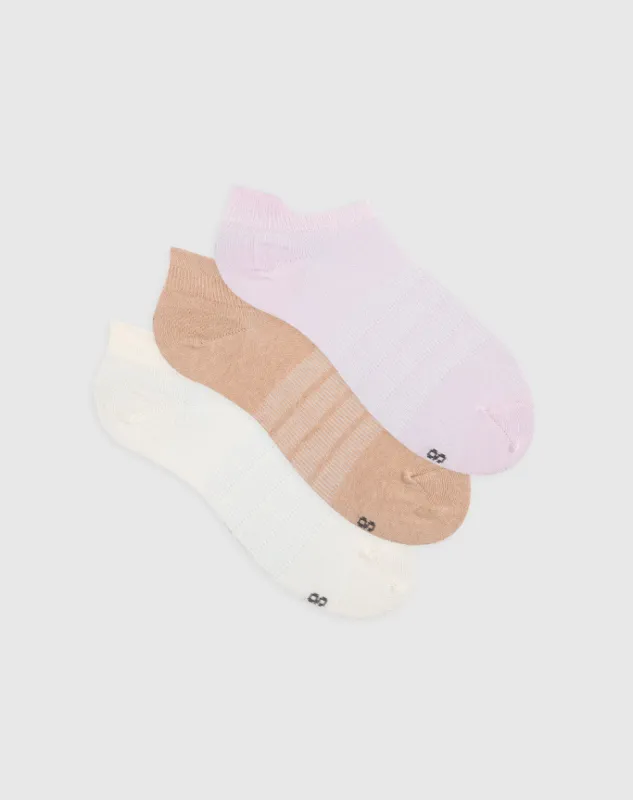 Medias mujer tobillera algodón pack x3 surtido sold by Gef