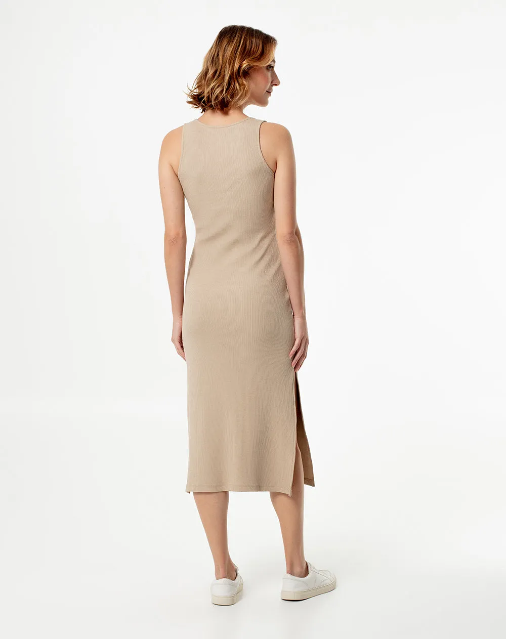 Vestido largo en rib kaki sold by Gef product image thumbnail 2