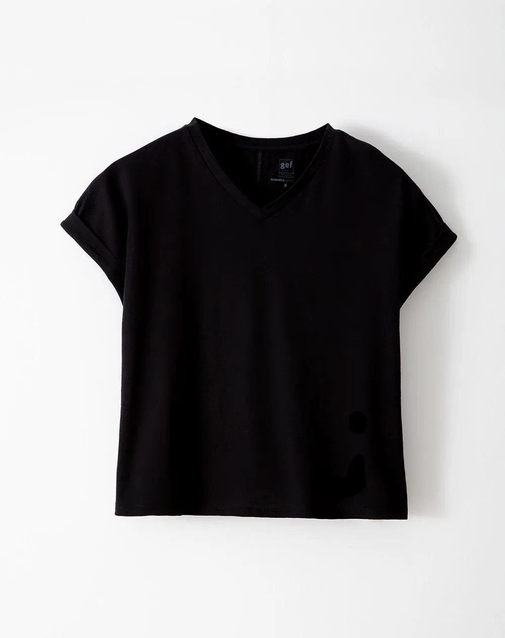 Camiseta relax algodón negra mujer sold by Gef product image thumbnail 5