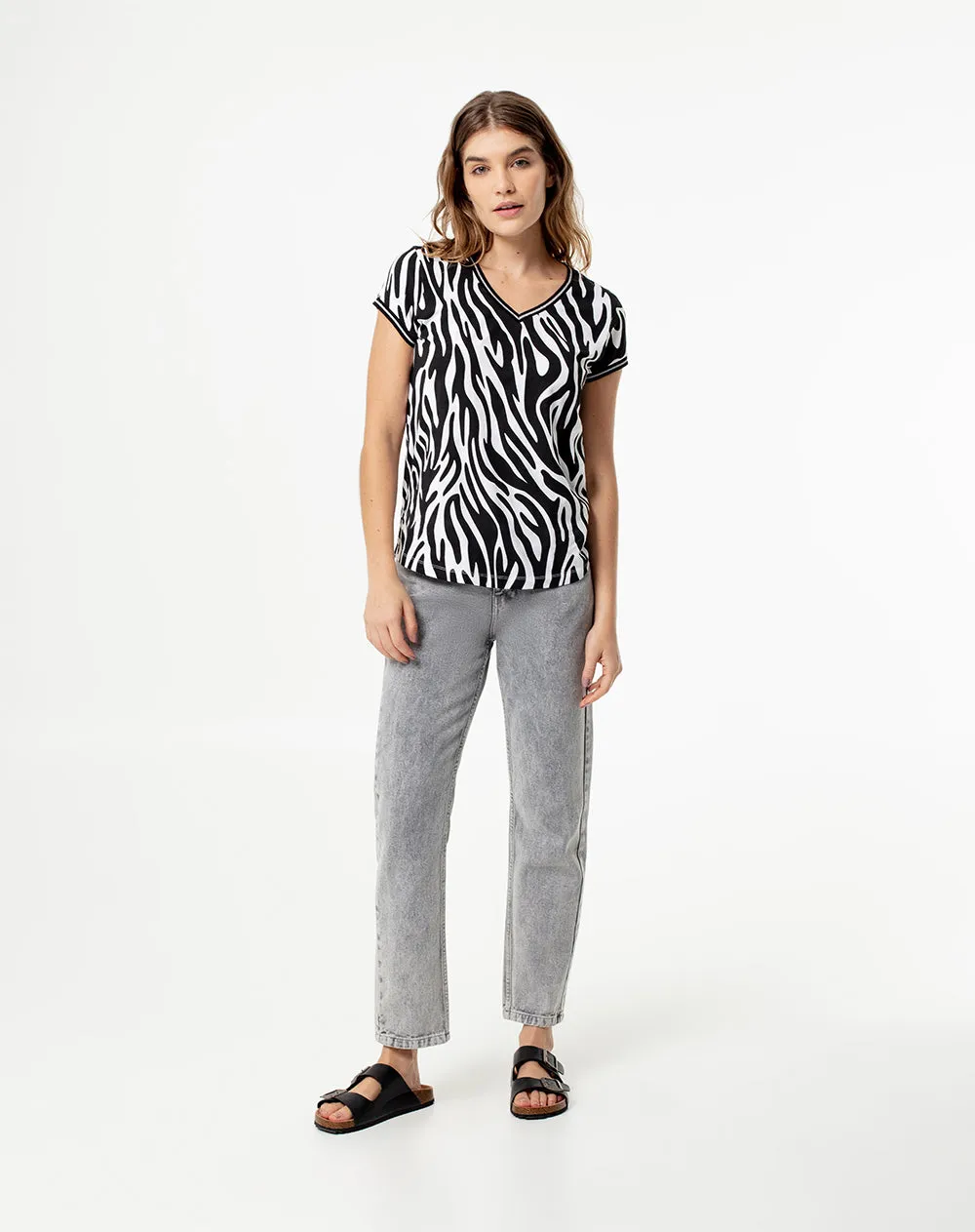 Camiseta regular algodón estampada mujer sold by Gef product image thumbnail 4