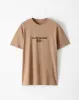 Camiseta oversized fit manga corta habano sold by Gef