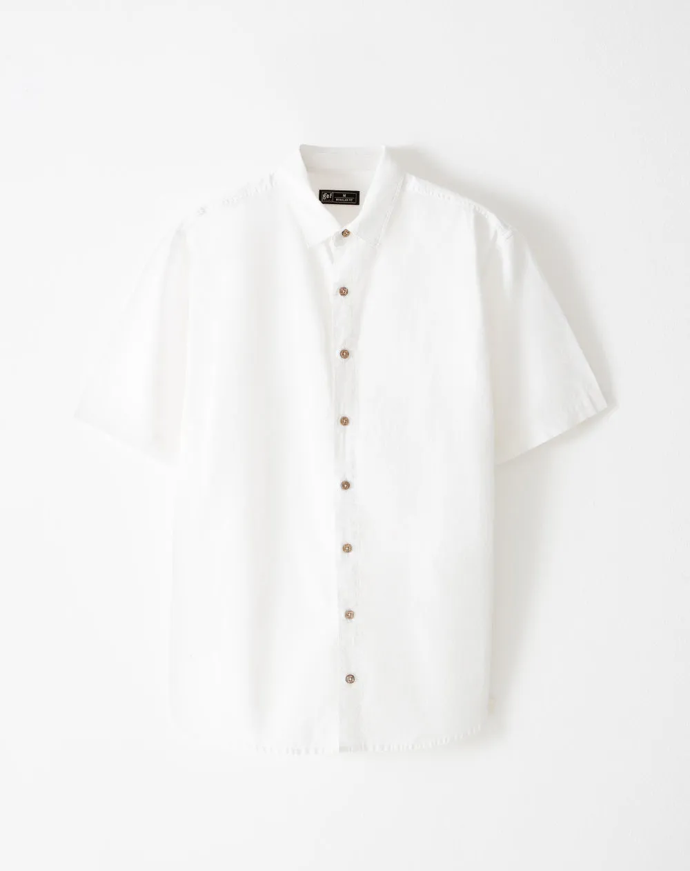 Camisa manga corta regular lino blanca hombre sold by Gef product image thumbnail 5