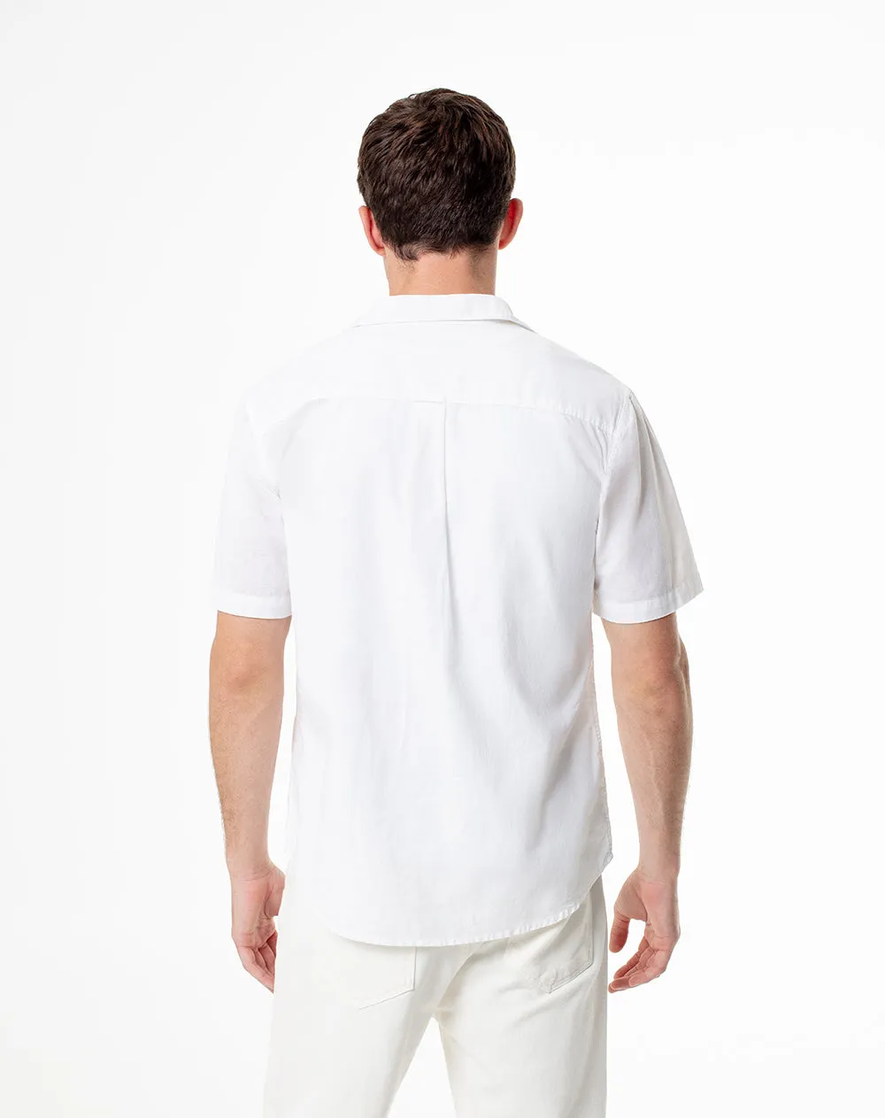 Camisa manga corta regular lino blanca hombre sold by Gef product image thumbnail 2