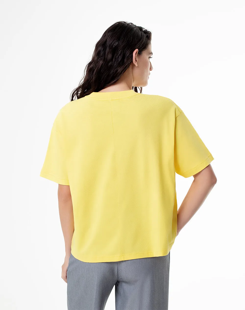 Camiseta relaxed fit manga corta amarilla sold by Gef product image thumbnail 2
