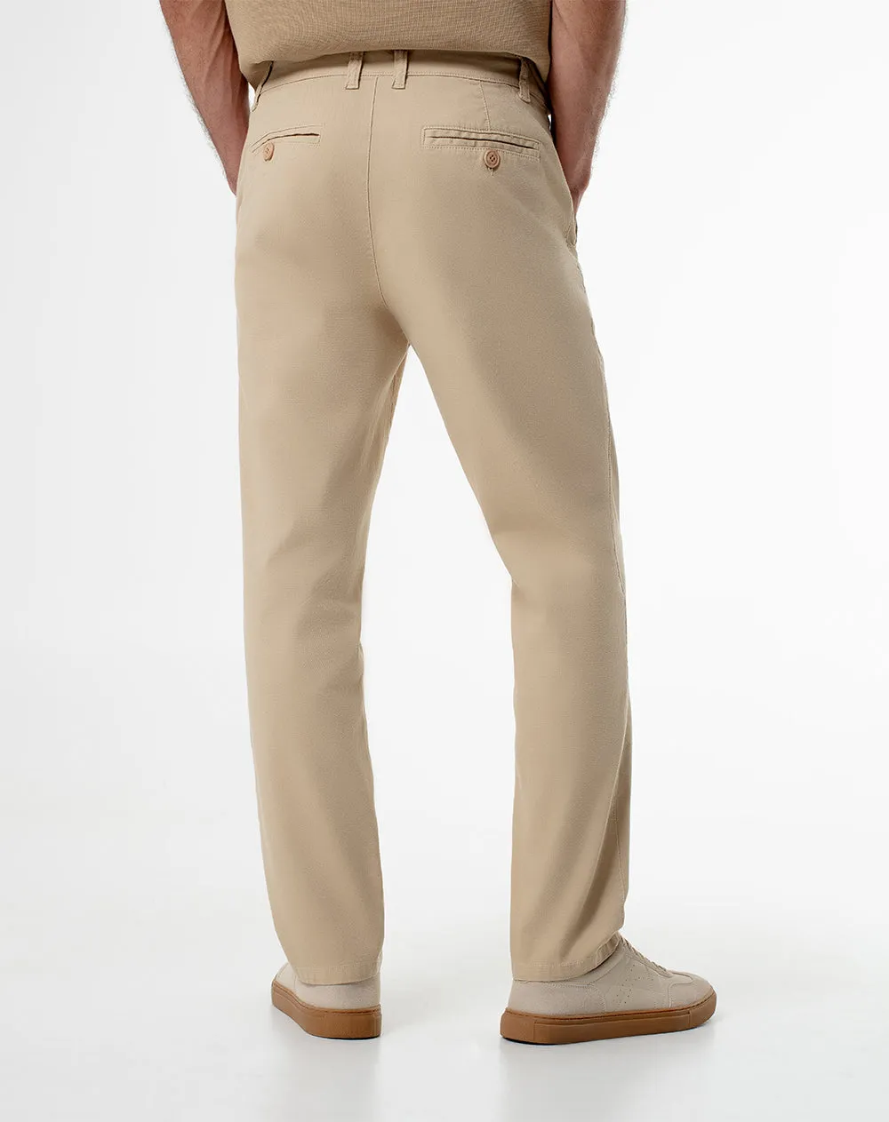 Pantalón regular fit tiro medio habano sold by Gef product image thumbnail 2