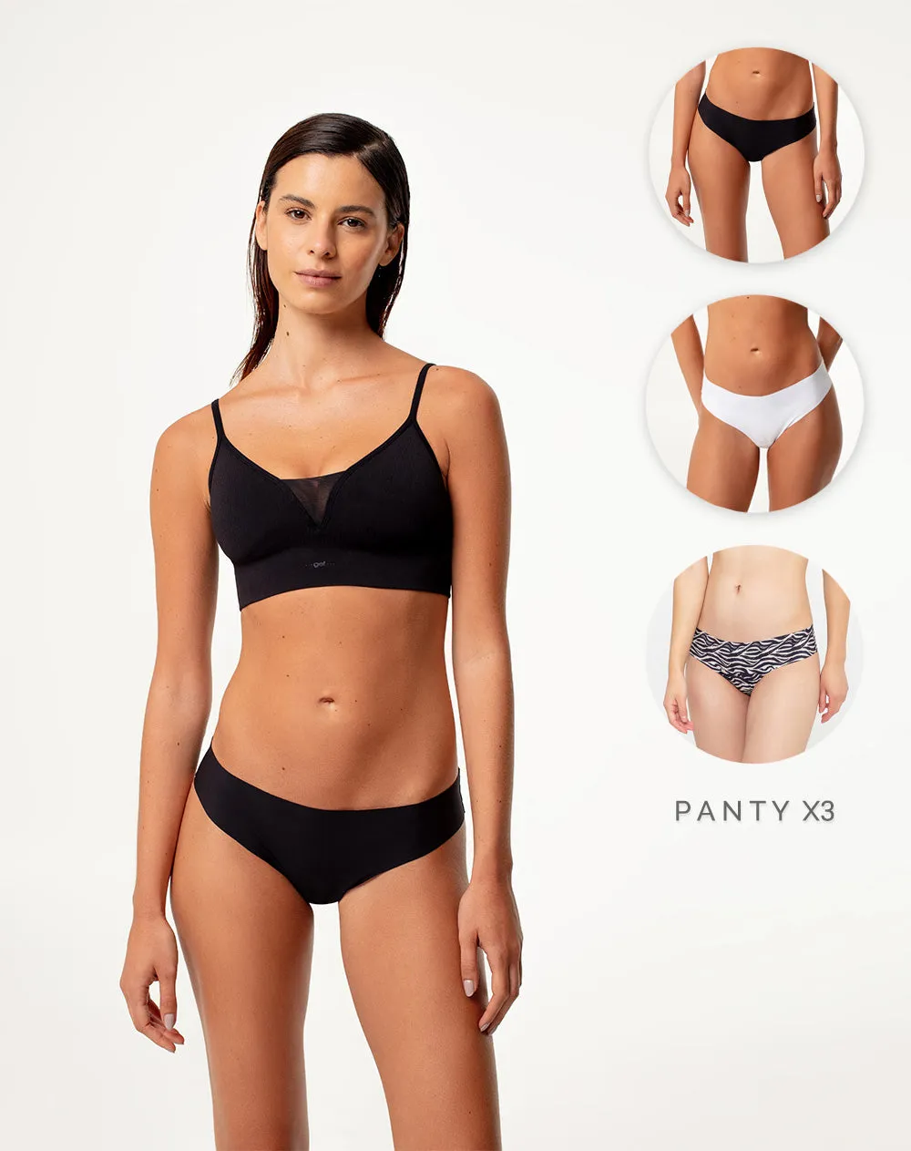 3 pantys brasilero en punto tiro medio surtido sold by Gef