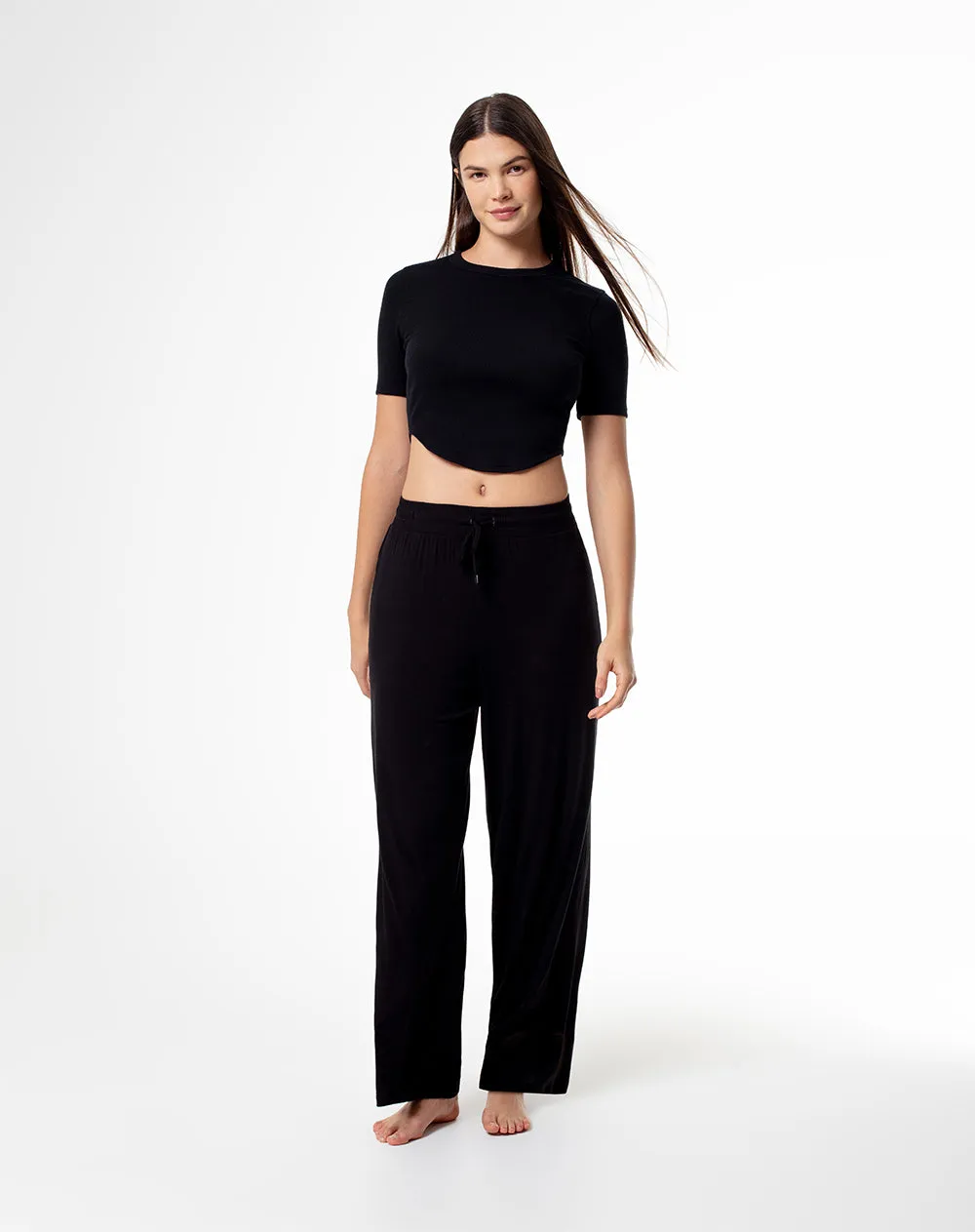 Camiseta slim algodón negra mujer sold by Gef product image thumbnail 4