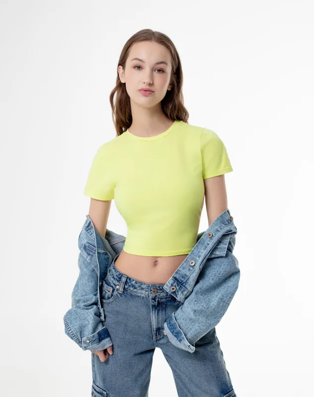 Camiseta Lovit slim fit manga corta verde sold by Gef