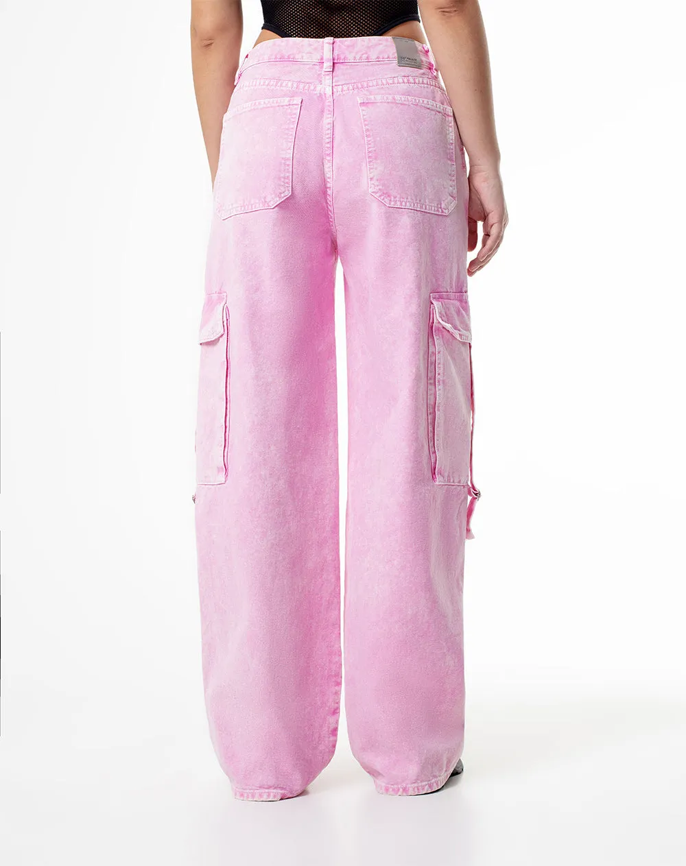 Jean loose fit tiro alto en drill rosado sold by Gef product image thumbnail 2