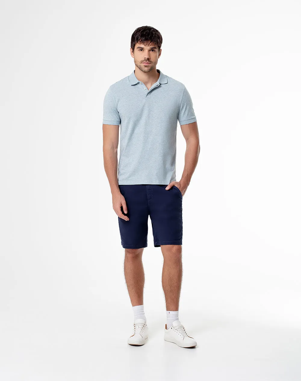 Polo slim algodón azul hombre sold by Gef product image thumbnail 4