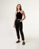 Jean mom fit fit tiro alto denim negro sold by Gef