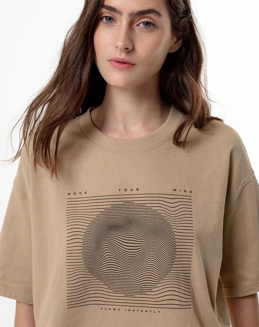 Camiseta relaxed fit manga corta habana sold by Gef product image thumbnail 3