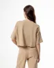 Camiseta relaxed fit manga corta habana sold by Gef