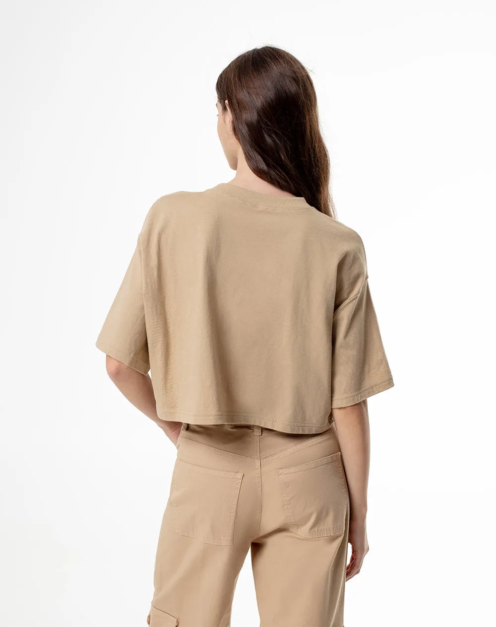 Camiseta relaxed fit manga corta habana sold by Gef product image thumbnail 2