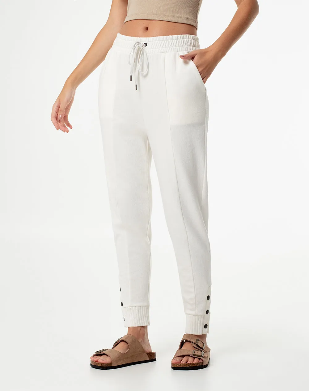 Jogger tiro medio algodón habano mujer sold by Gef product image thumbnail 3