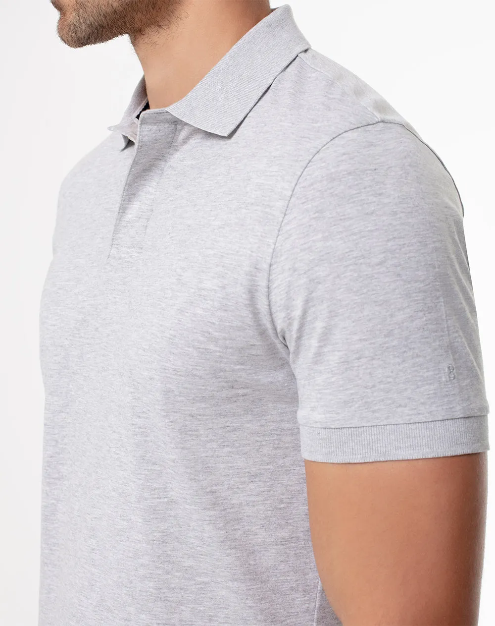 Polo slim algodón gris hombre sold by Gef product image thumbnail 3