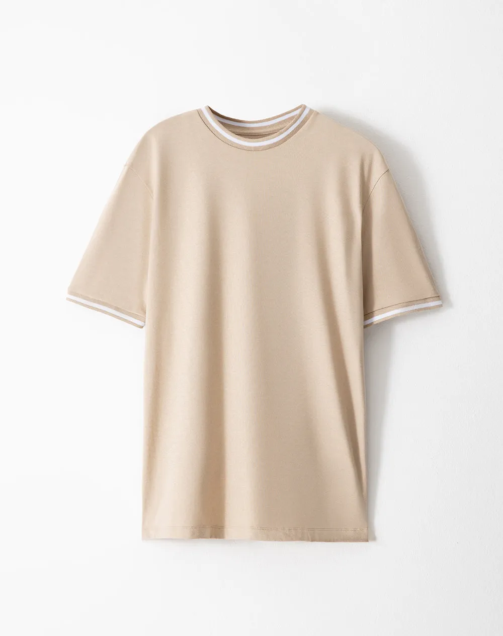 Camiseta regular algodón jersey caqui hombre sold by Gef product image thumbnail 5