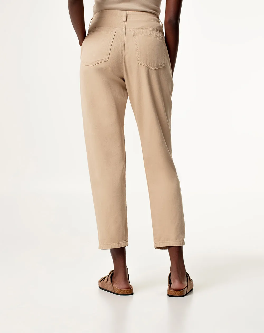 Pantalón regular fit tiro medio en drill kaki sold by Gef product image thumbnail 2