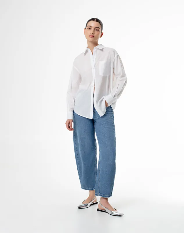 Jean baggy fit tiro alto indigo medio sold by Gef