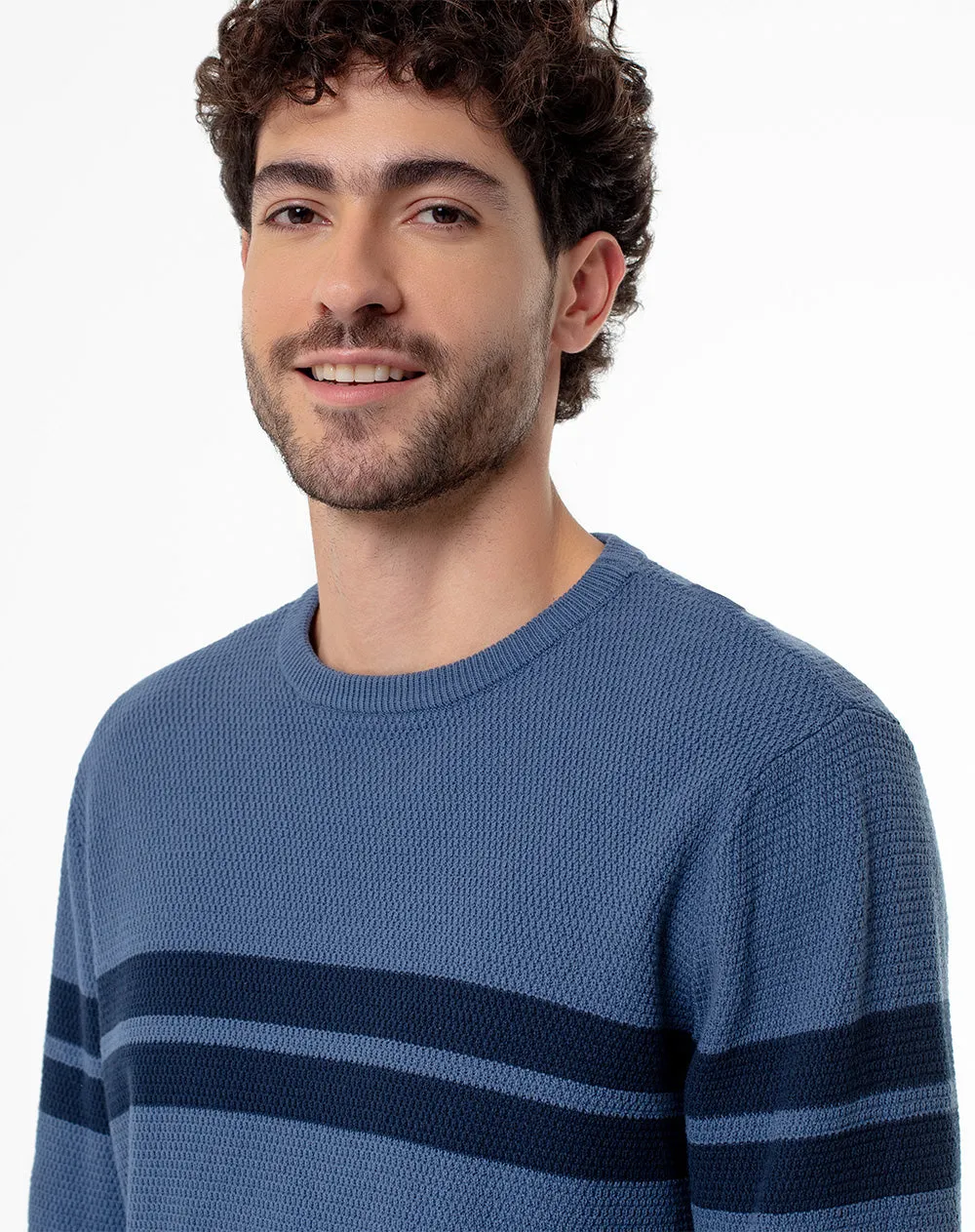 Buzo regular fit azul rayas sold by Gef product image thumbnail 3