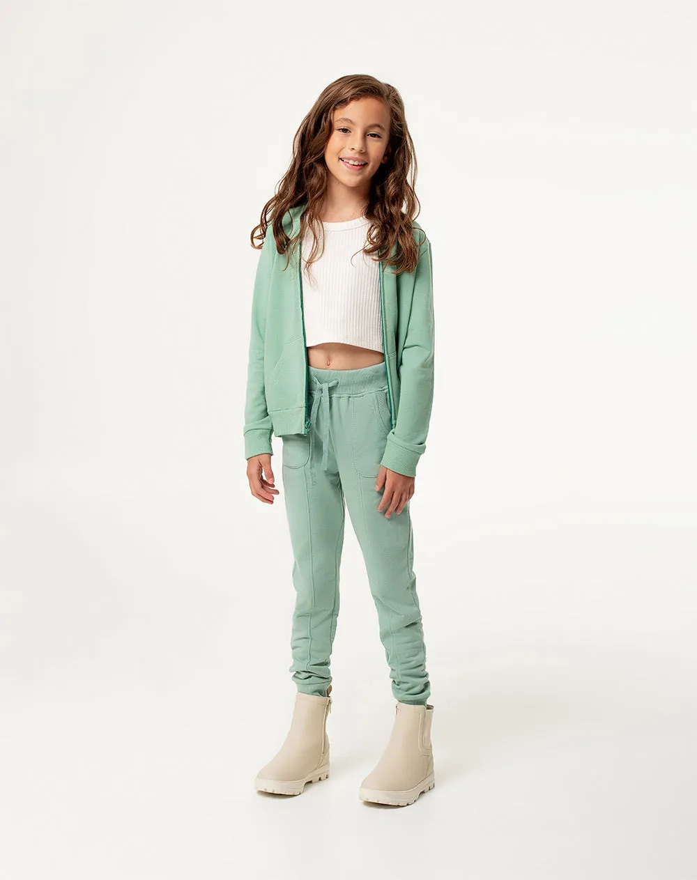 Jogger Linus regular fit tiro medio verde sold by Gef