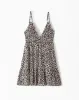 Vestido corto escote profundo print mujer sold by Gef